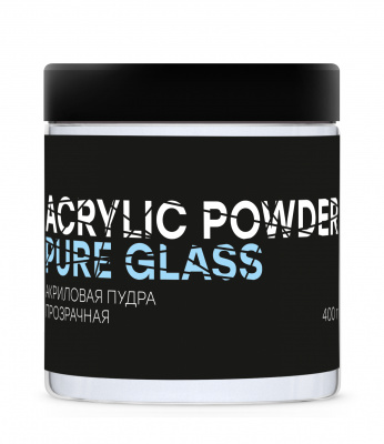 Акриловая пудра прозрачная Acrylic Powder Pure Glass, 400 г